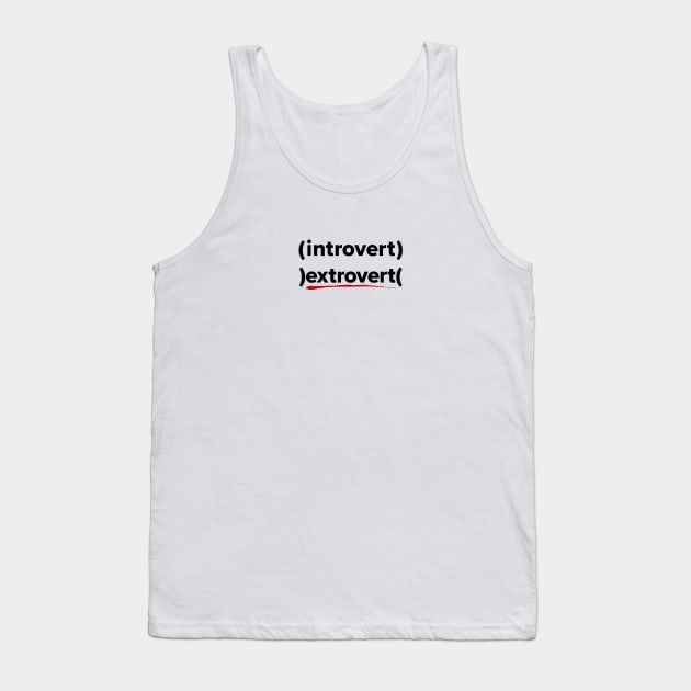 Extrovert Introvert Tank Top by Spindriftdesigns